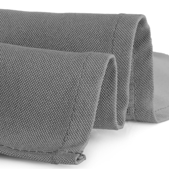 120”x 70” Rectangle Tablecloth by Gee Di Moda in Charcoal color/polyester. - Picture 2 of 3